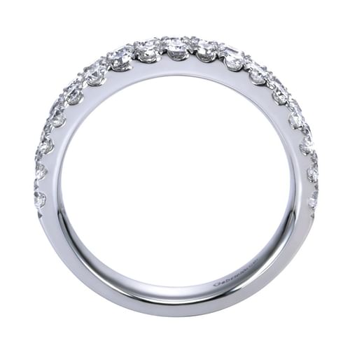 Two Row Platinum Micro Pavé Diamond Anniversary Band