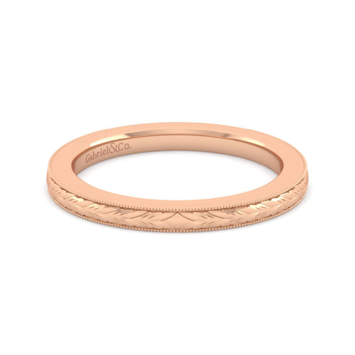 Vintage 14K Rose Gold Matching Wedding Band