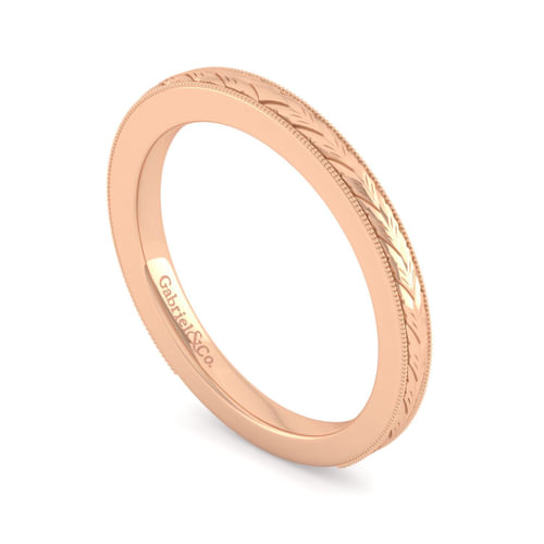 Vintage 14K Rose Gold Matching Wedding Band