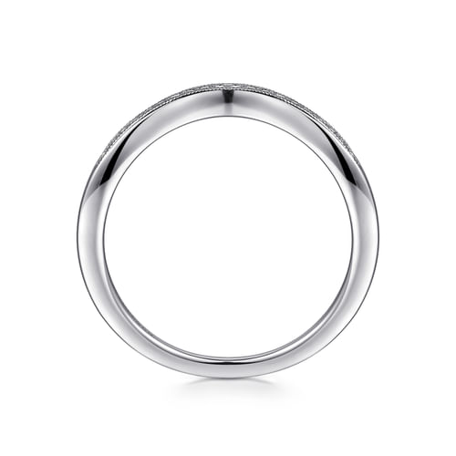 Vintage 14K White Gold Diamond Matching Wedding Band
