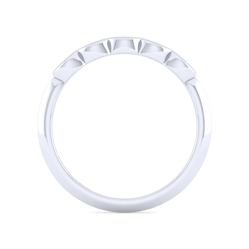 Vintage 14K White Gold Diamond Matching Wedding Band