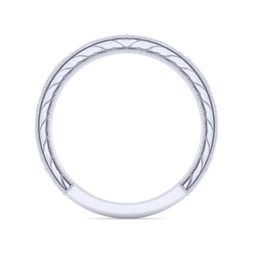 Vintage 14K White Gold Diamond Matching Wedding Band
