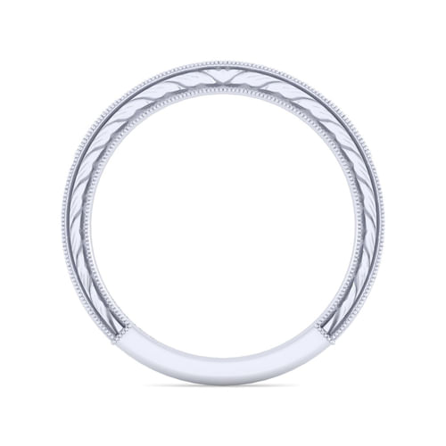 Vintage 14K White Gold Diamond Matching Wedding Band