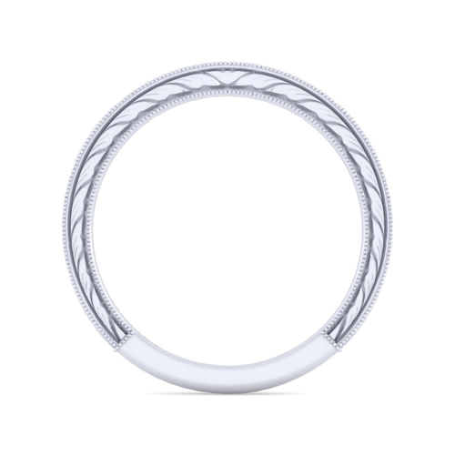Vintage 14K White Gold Diamond Matching Wedding Band