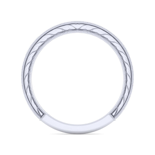 Vintage 14K White Gold Diamond Matching Wedding Band
