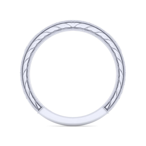 Vintage 14K White Gold Diamond Matching Wedding Band