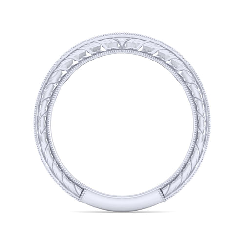 Vintage 14K White Gold Diamond Matching Wedding Band