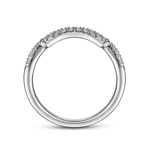 Vintage 14K White Gold Diamond Matching Wedding Band