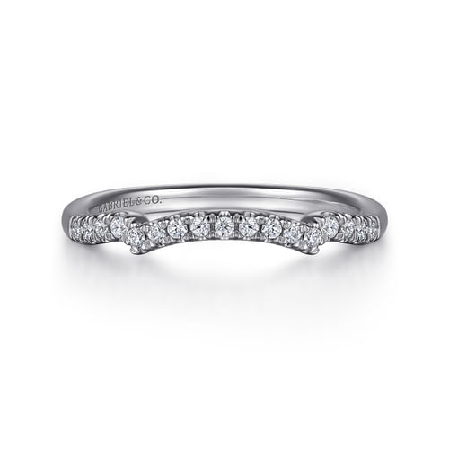 Vintage 14K White Gold Diamond Matching Wedding Band