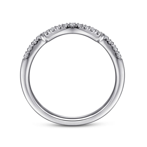 Vintage 14K White Gold Diamond Matching Wedding Band