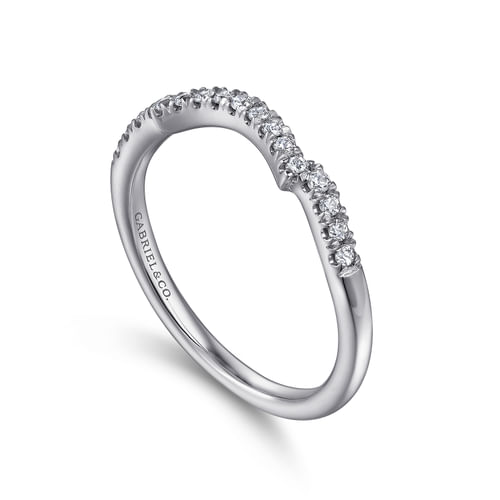 Vintage 14K White Gold Diamond Matching Wedding Band
