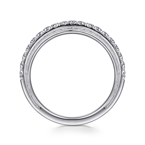 Vintage 14K White Gold Diamond Matching Wedding Band