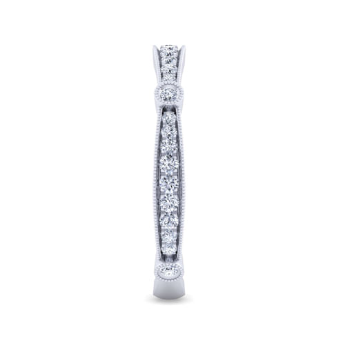 Vintage 14K White Gold Diamond Matching Wedding Band