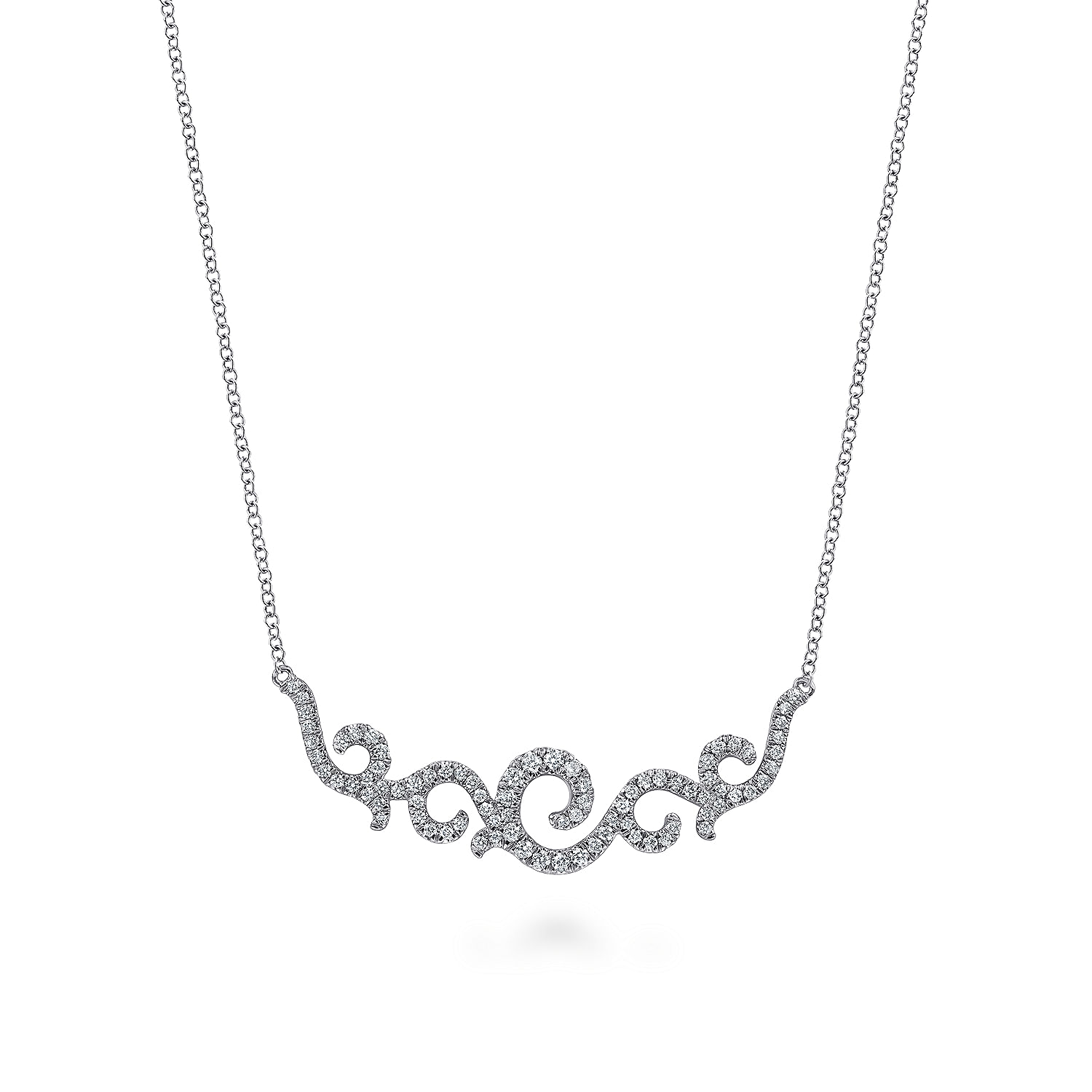 Gabriel - Vintage 14K White Gold Diamond Necklace
