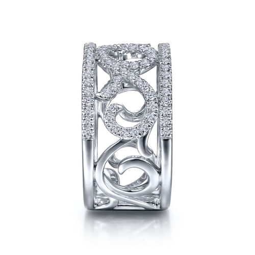 Vintage 14K White Gold Diamond Ring