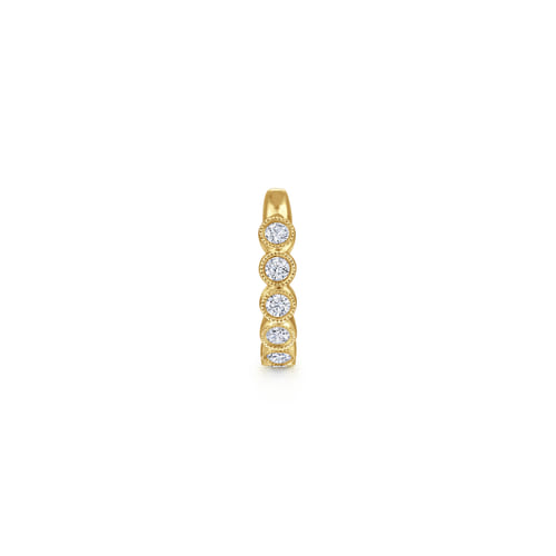 Vintage 14K Yellow Gold 15mm Diamond Ear Cuff