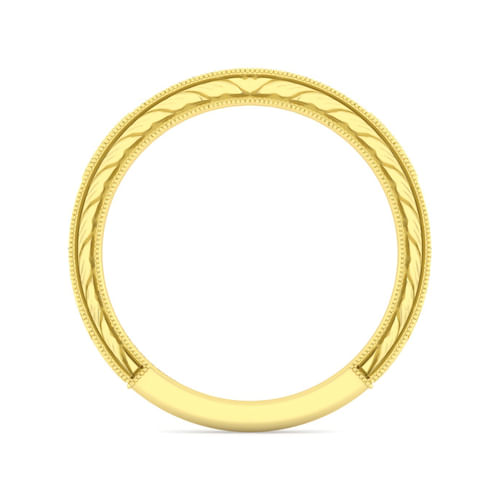 Vintage 14K Yellow Gold Diamond Matching Wedding Band