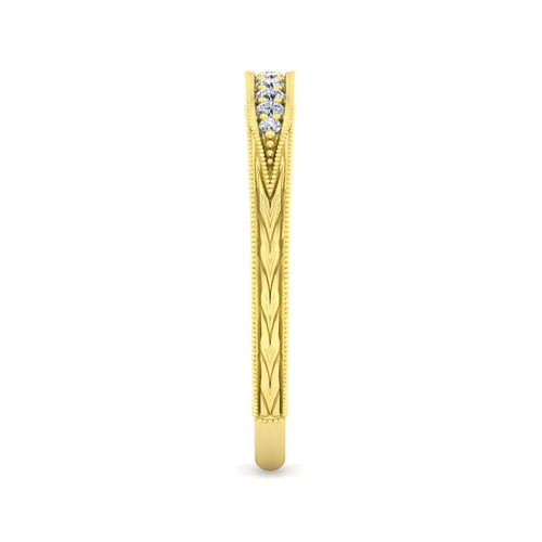 Vintage 14K Yellow Gold Diamond Matching Wedding Band