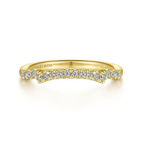 Gabriel - Vintage 14K Yellow Gold Diamond Matching Wedding Band