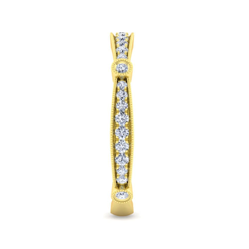 Vintage 14K Yellow Gold Diamond Matching Wedding Band