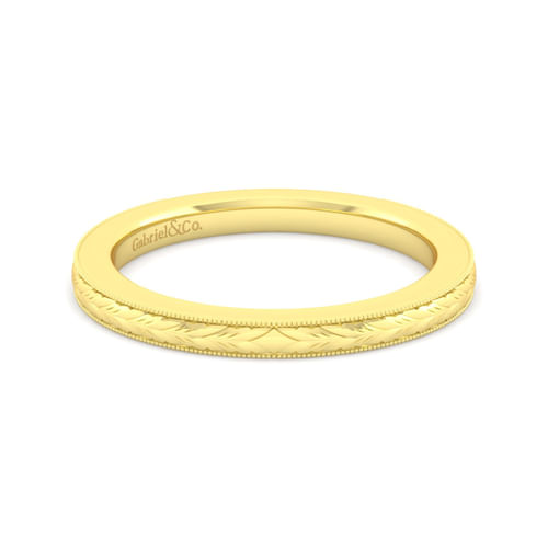 Vintage 14K Yellow Gold Matching Wedding Band