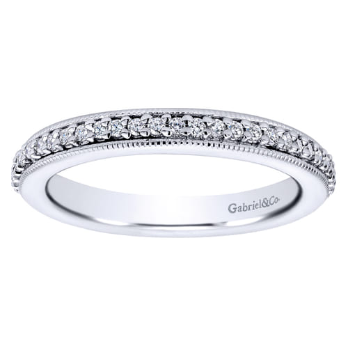 Vintage Inspired 14K White Gold Prong Set Diamond Eternity Band Vintage Inspired 14K White Gold Prong Set Diamond Eternity Band