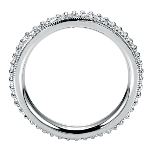 Vintage Inspired 14K White Gold Prong Set Diamond Eternity Band Vintage Inspired 14K White Gold Prong Set Diamond Eternity Band