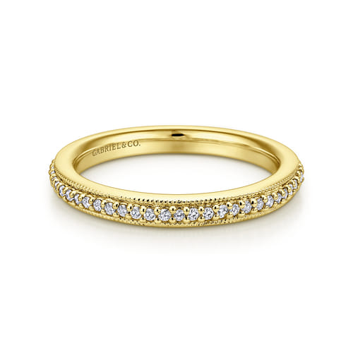 Vintage Inspired 14K Yellow Gold Prong Set Diamond Eternity Band Vintage Inspired 14K Yellow Gold Prong Set Diamond Eternity Band