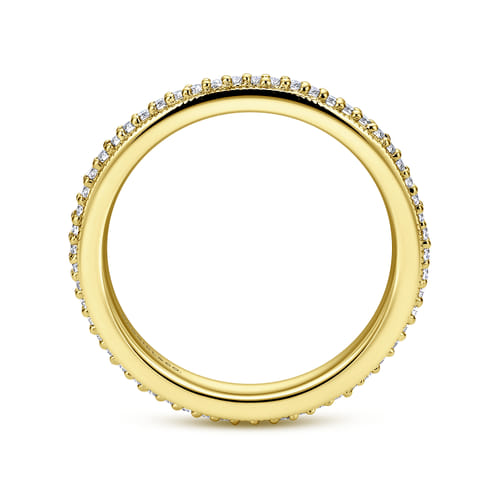 Vintage Inspired 14K Yellow Gold Prong Set Diamond Eternity Band Vintage Inspired 14K Yellow Gold Prong Set Diamond Eternity Band