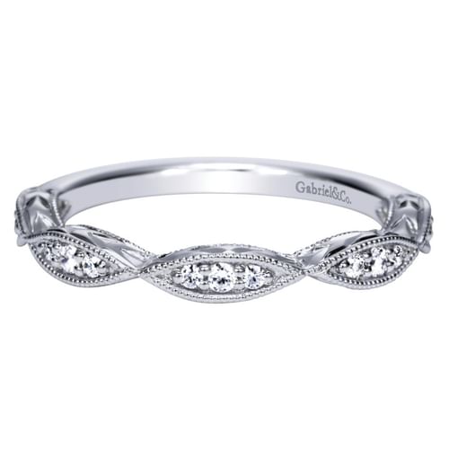 Vintage Inspired Platinum Marquise Station Diamond Anniversary Band