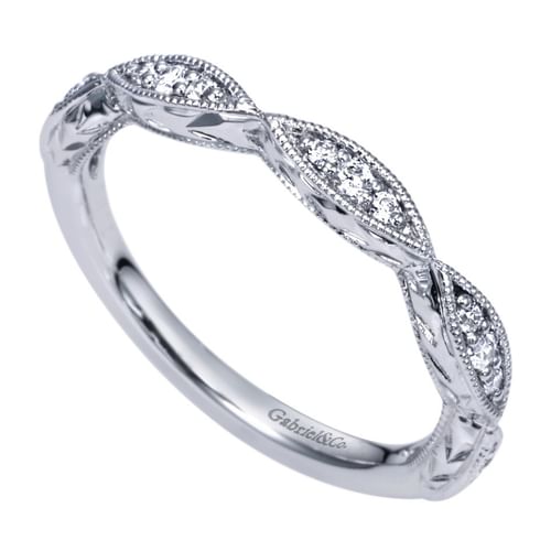 Vintage Inspired Platinum Marquise Station Diamond Anniversary Band