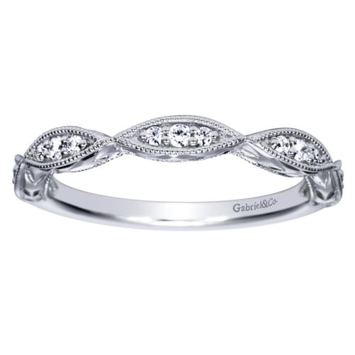 Vintage Inspired Platinum Marquise Station Diamond Anniversary Band