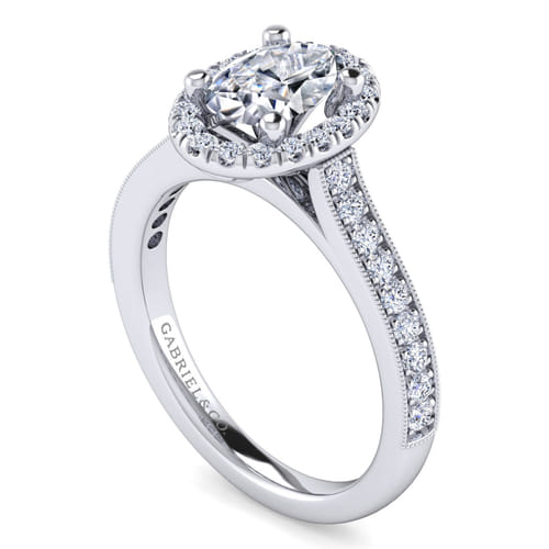 Vintage Inspired Platinum Oval Halo Diamond Engagement Ring Vintage Inspired Platinum Oval Halo Diamond Engagement Ring