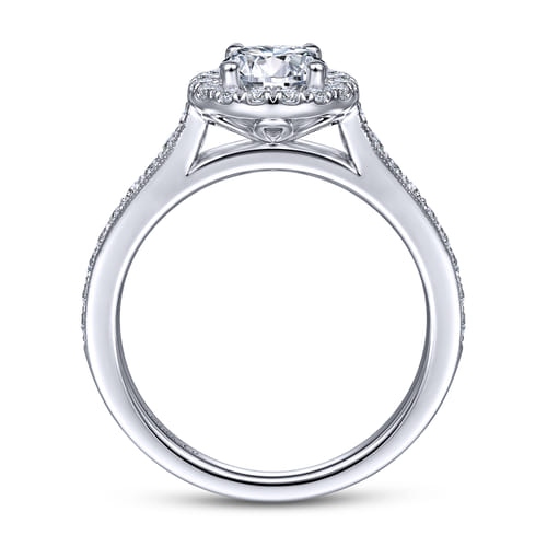 Vintage Inspired Platinum Round Halo Diamond Engagement Ring Vintage Inspired Platinum Round Halo Diamond Engagement Ring
