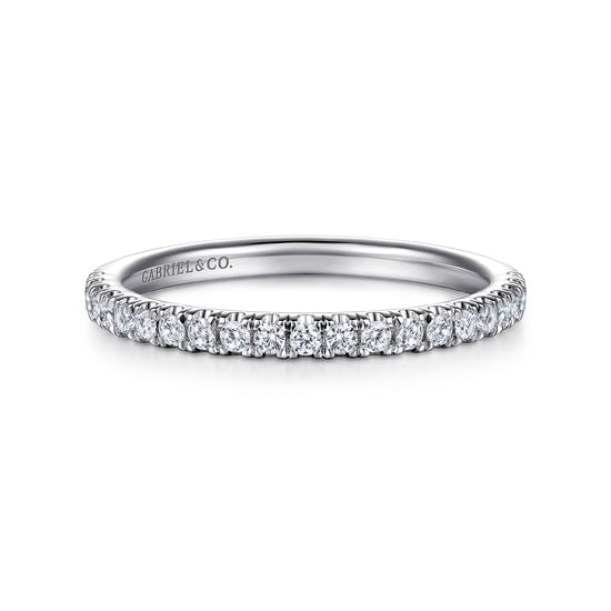 Gabriel - White Plated Alloy Matching Wedding Band