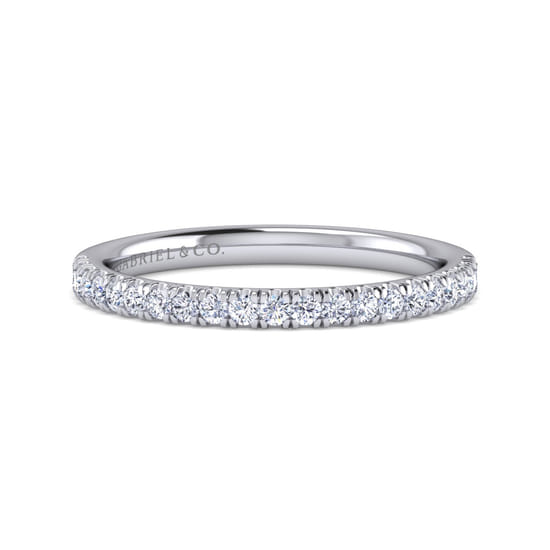 Gabriel - White Plated Alloy Matching Wedding Band