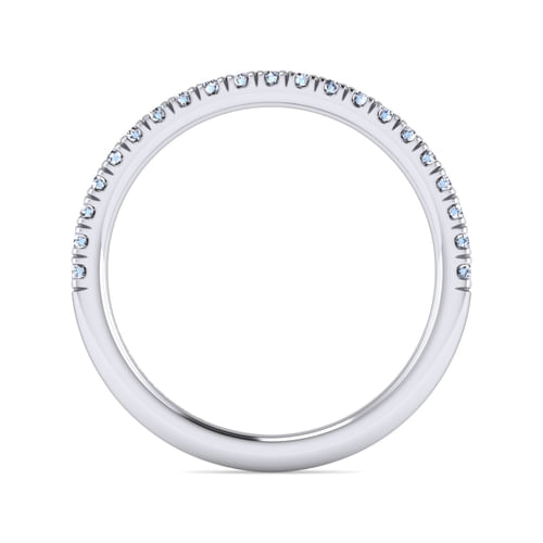 White Plated Alloy Matching Wedding Band