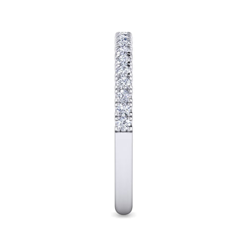 White Plated Alloy Matching Wedding Band