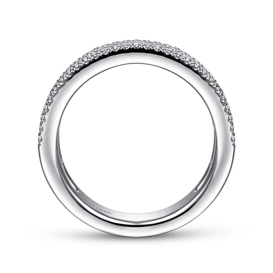 Wide 14K White Gold Round and Princess Cut Diamond Anniversary Band angle 2 Wide 14K White Gold Round and Princess Cut Diamond Anniversary Band angle 2