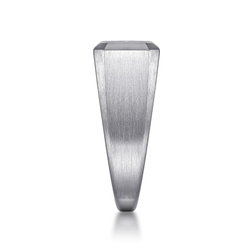 Wide 925 Sterling Silver North Star Ring in Satin Finish