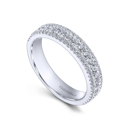 Wide Platinum Diamond Anniversary Band