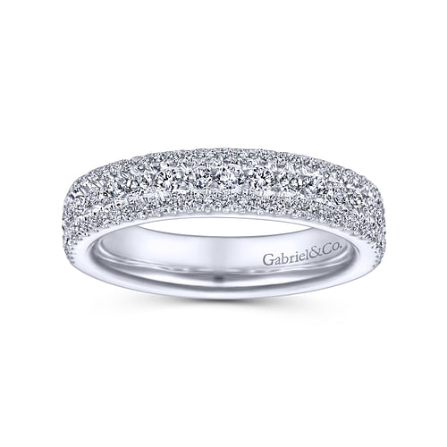 Wide Platinum Diamond Anniversary Band