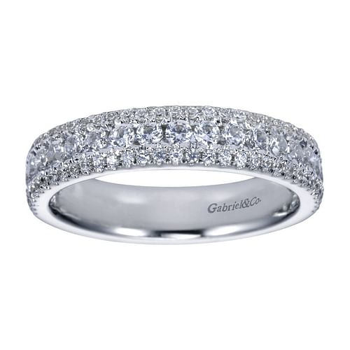 Wide Platinum Diamond Anniversary Band