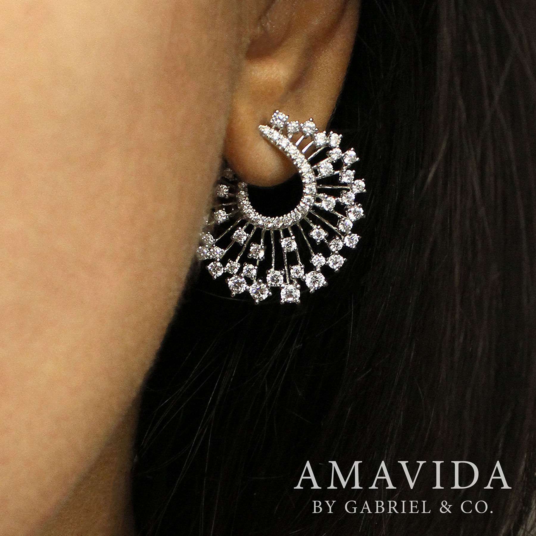 White and gold statement earrings deals