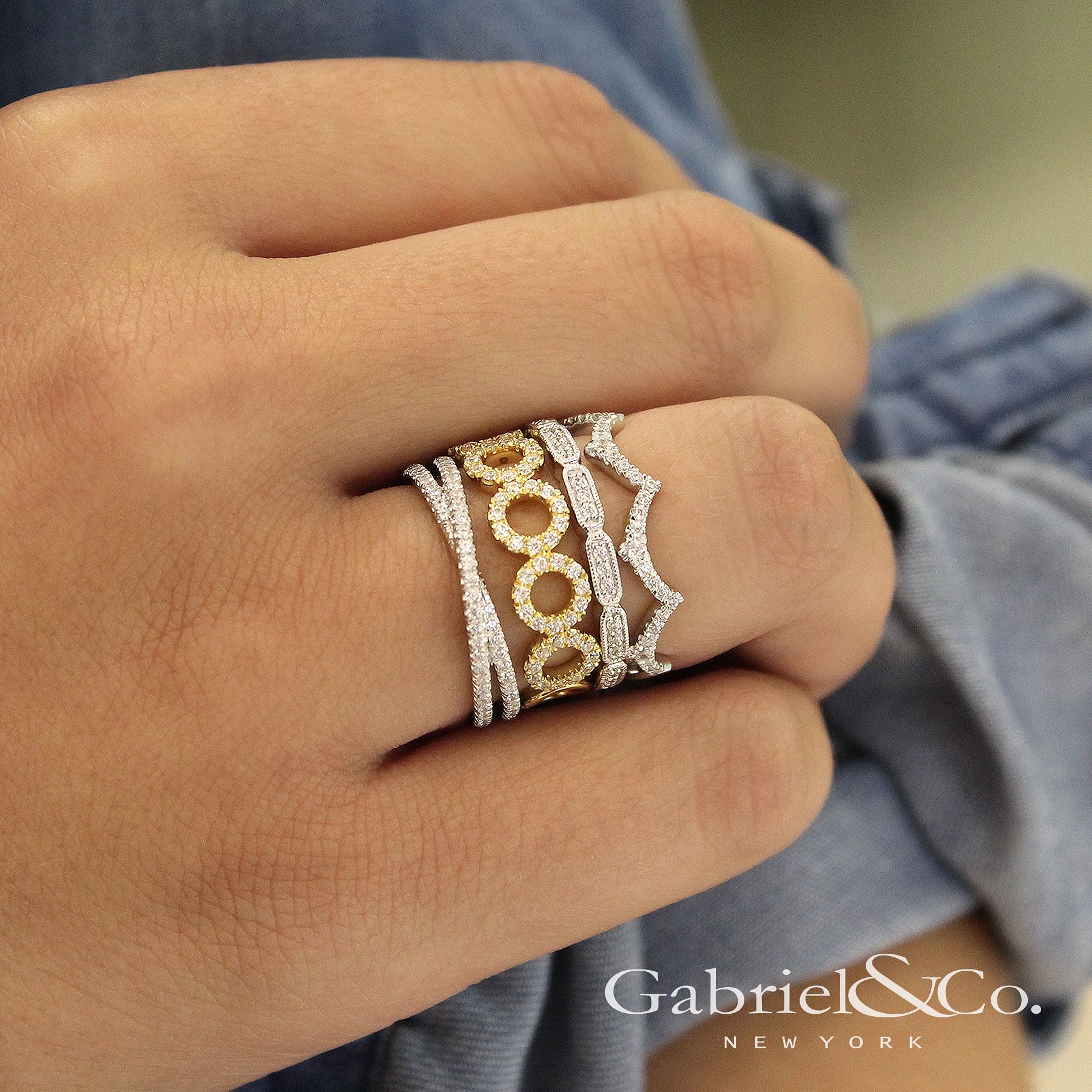 14K Gold Stackable Cross Ring