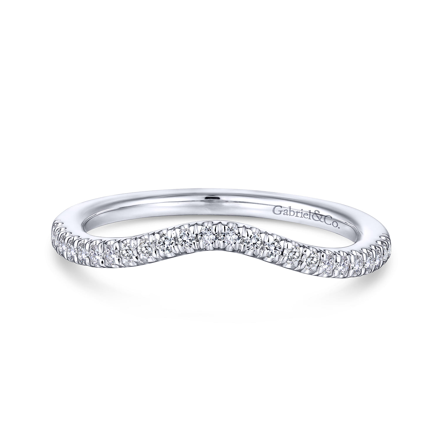 14K White Gold Matching Wedding Band