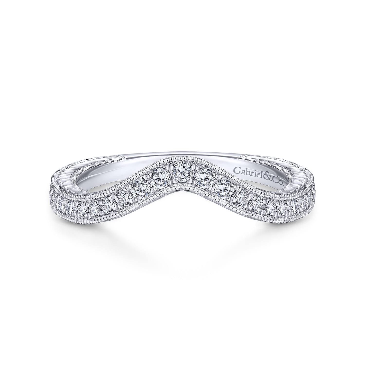 14K White Gold Matching Wedding Band