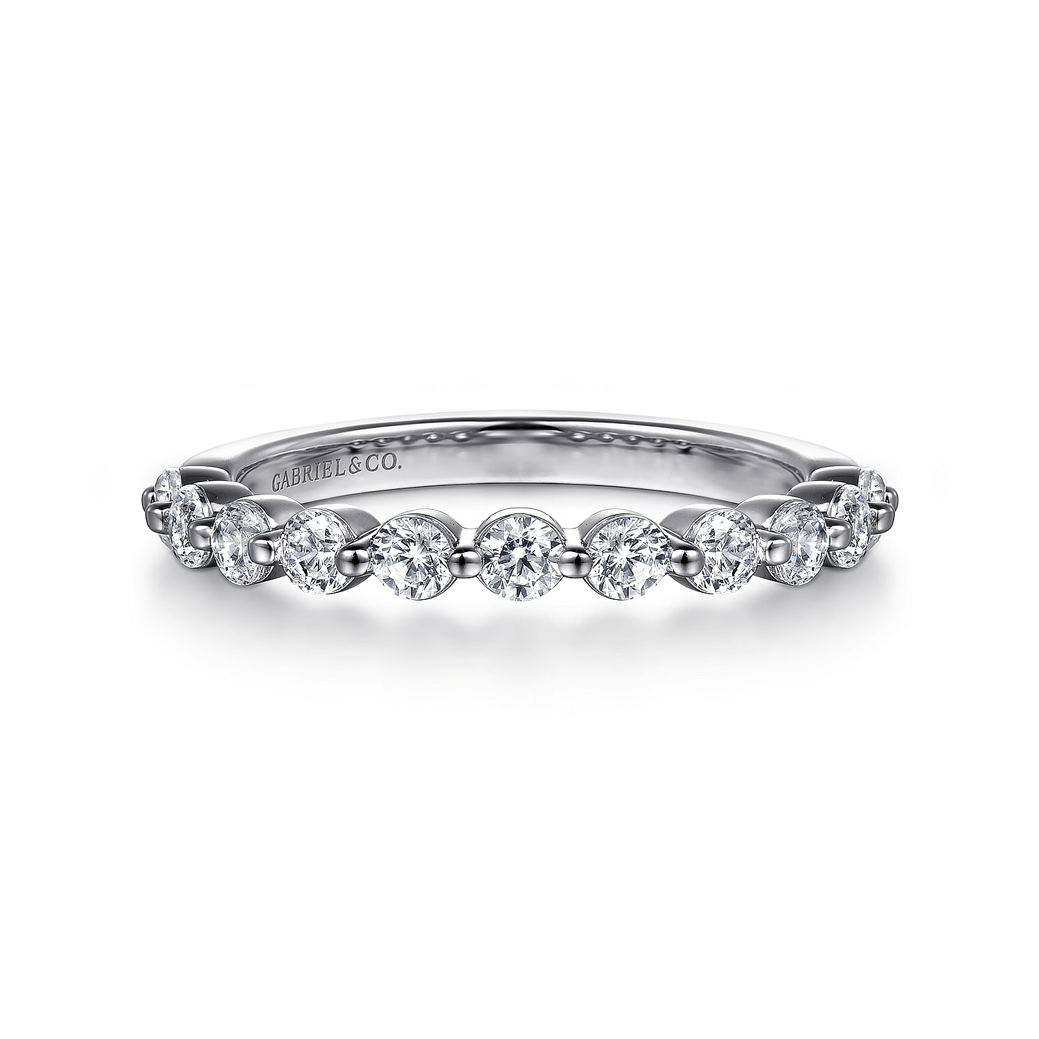 Gabriel - 14K White Gold Diamond Matching Wedding Band