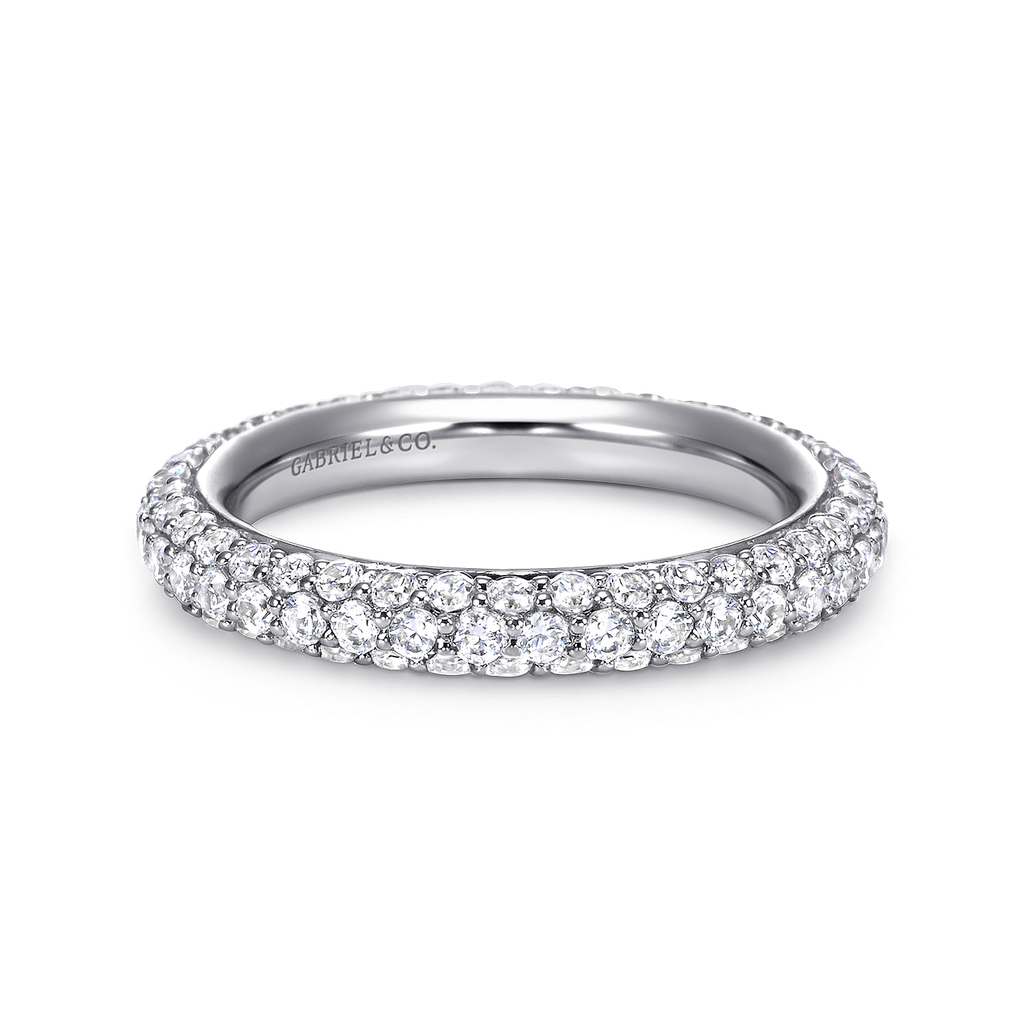 Pave diamond clearance anniversary band