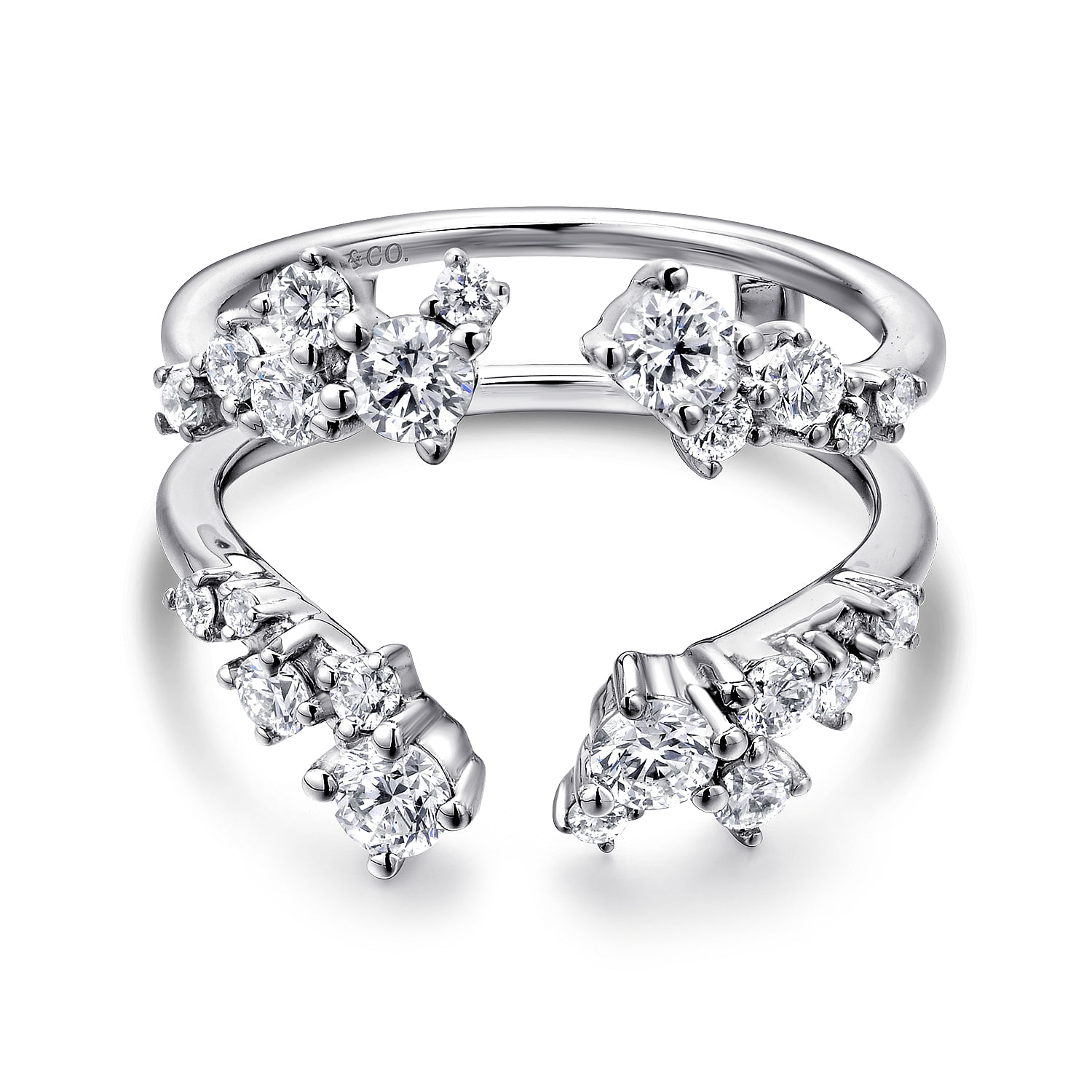 14K White Gold Diamond Ring Enhancer | AN12552M-W44JJ | Gabriel & Co